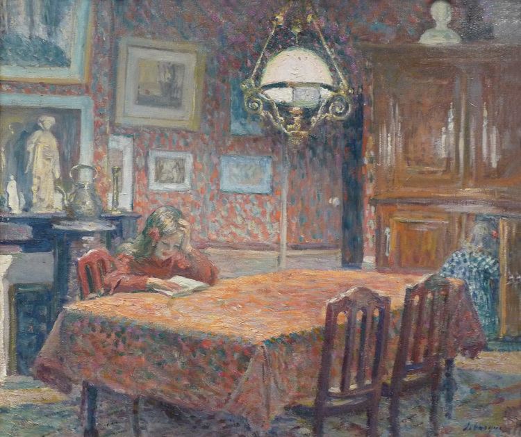 Henri Lebasque FileHenri LebasqueSous la lampeMuse des beauxarts de