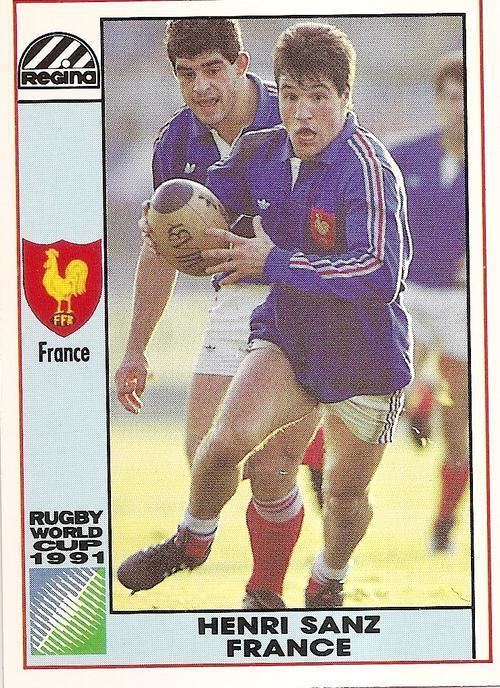 Henri Sanz Rugby 1991 RUGBY WORLD CUPREGINA HENRI SANZ FRANCE CARD 102