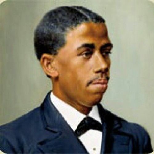 Henry Blair (1807–1860) was the second African-American inventor to receive a US patent. Henry Blair with a serious face, wearing a blue coat over white long sleeves and a black bowtie.