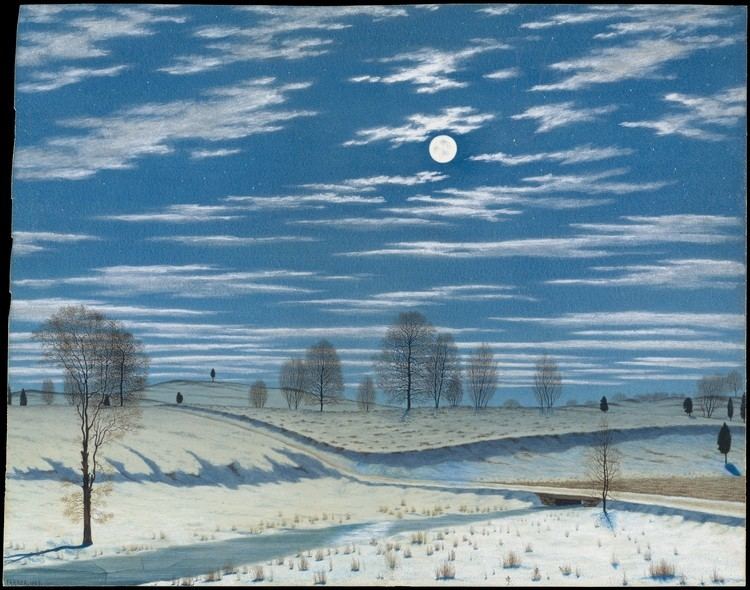 Henry Farrer Henry Farrer Winter Scene in Moonlight The