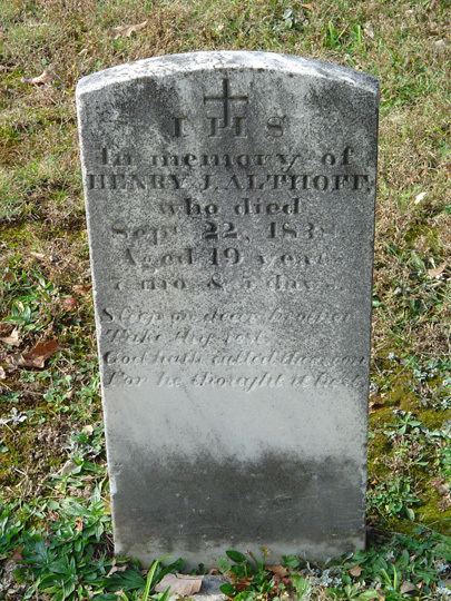 Henry J. Althoff Henry J Althoff 1818 1838 Find A Grave Memorial
