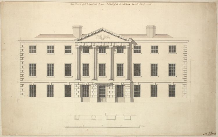 Henry Keene FileArchitectural drawing by Henry Keene of facade of Ealing Grove