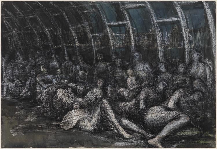 Henry Moore (painter) Shelterers in the Tube Henry Moore OM CH 1941 Tate