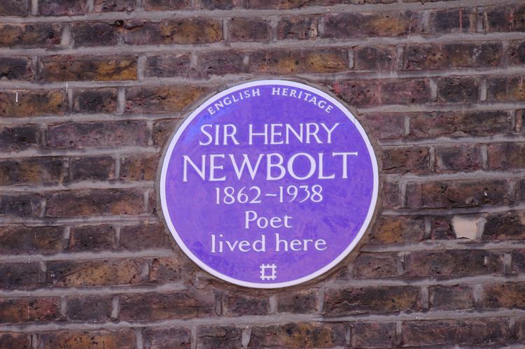 Henry Newbolt Henry Newbolt blue plaque