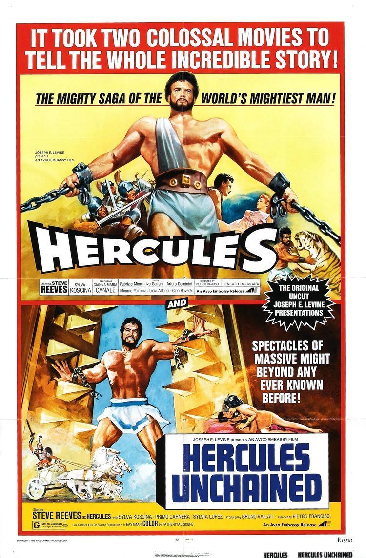 Hercules (1958 film) Combo poster for Hercules Le Fatiche di Ercole Labors of Hercules
