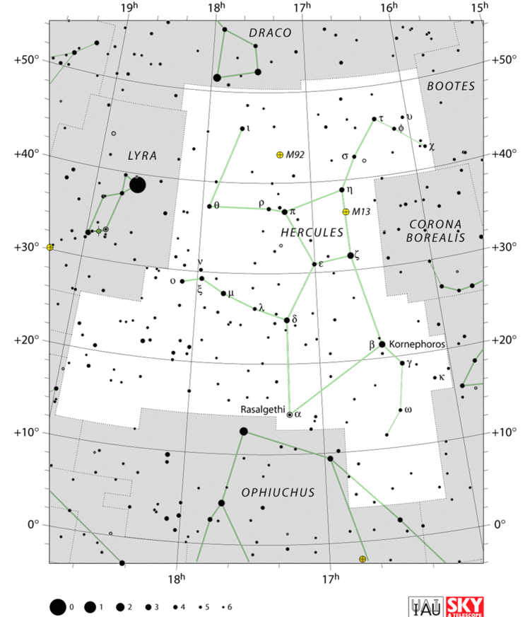 Hercules (constellation) Hercules Constellation Facts Myth Stars Map Location Deep Sky