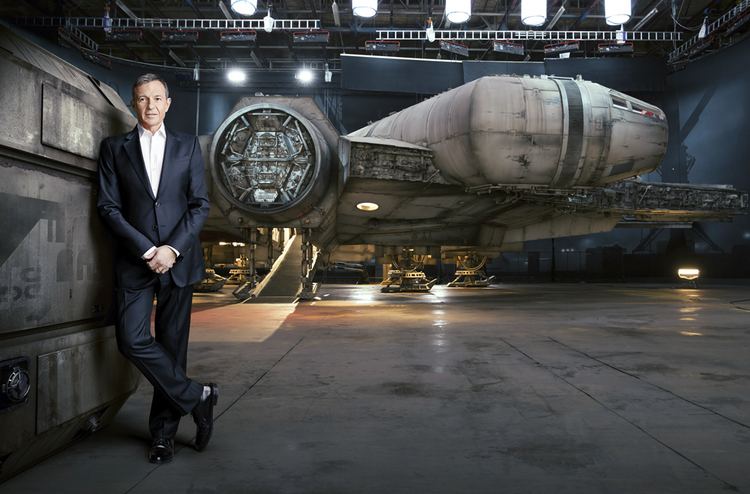 Here Comes Fortune movie scenes Photograph of Bob Iger CEO of Disney taken for Fortune in NY Scene with Millennium Falcon in Pinewoods Studio Buckinghamshire England is a composite 