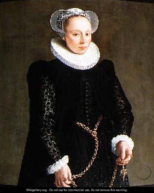 Herman van der Mast Portrait of a lady aged 24 1587 Herman van der Mast WikiGallery