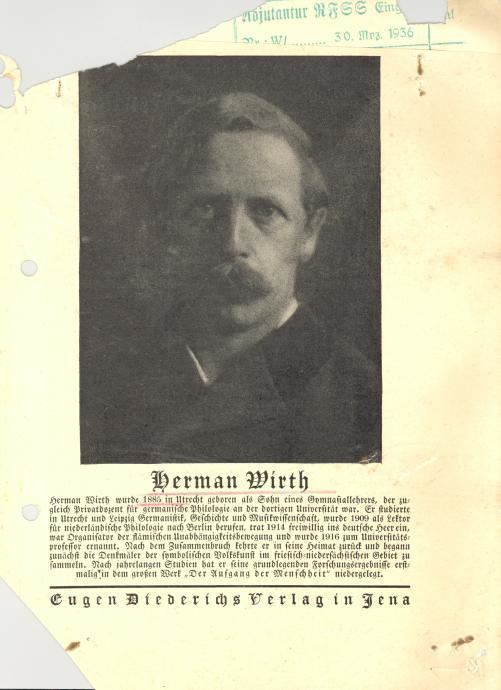 Herman Wirth Bundesarchiv Das Ahnenerbe der SS Himmlers quotGeisteselitequot