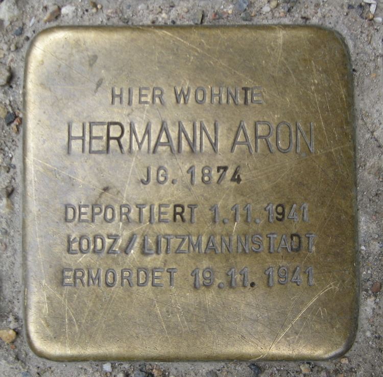 Hermann Aron FileStolperstein Rosenthaler Str 62 Hermann AronJPG Wikimedia