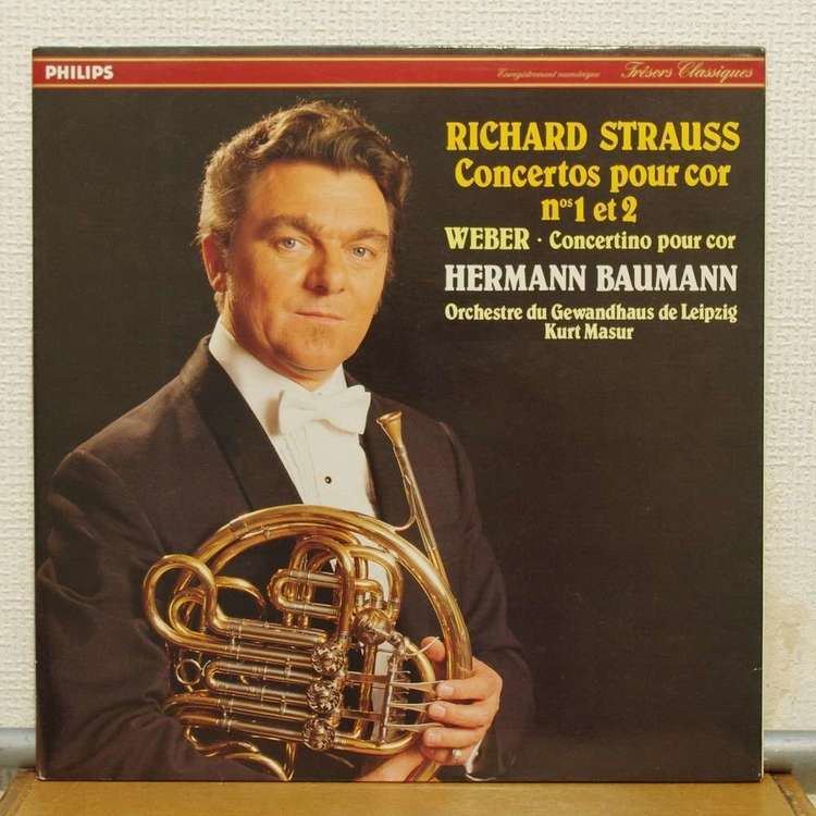 Hermann Baumann (musician) Strauss horn concertos nos 1 2 weber concertino for horn by