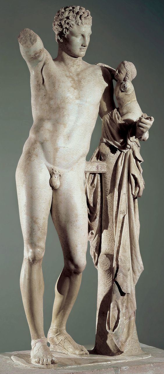 Hermes and the Infant Dionysus Praxiteles Hermes and the infant Dionysus marble ca 350 Late