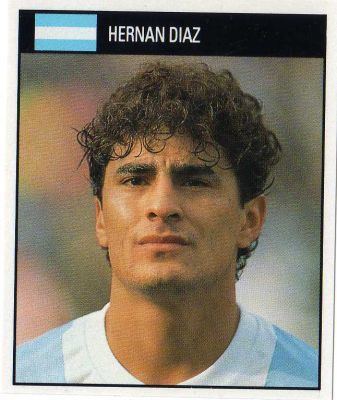 Hernán Díaz ARGENTINA Hernan Diaz 14 ORBIS 1990 World Cup Collectable Sticker