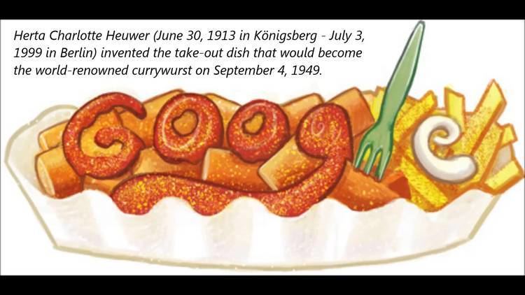 Herta Heuwer Herta Heuwer german Google Doodle Currywurst with