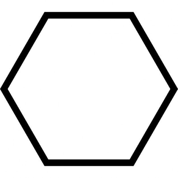 Hexagon Hexagon geometrical shape outline Icons Free Download