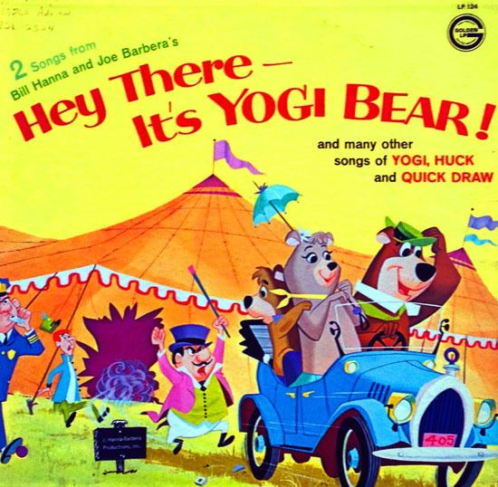 Hey There, Its Yogi Bear! movie scenes HEY THERE IT S YOGI BEAR And Many Other Songs of Yogi Huck and Quick Draw Golden Records Mono LP 124 12 33 1 3 RPM LP 1964 