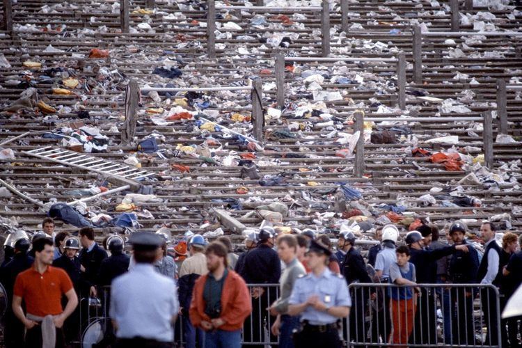 A Juventus soccer fan shows a scarf to remember the Heysel tragedy at the  King Baudouin stadium in Brussels, Sunday May 29, 2005. Fans from Britain,  Italy and Belgium marked the Heysel