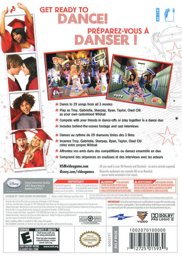 High School Musical 3: Senior Year Dance High School Musical 3 Senior Year DANCE Box Shot for Wii GameFAQs