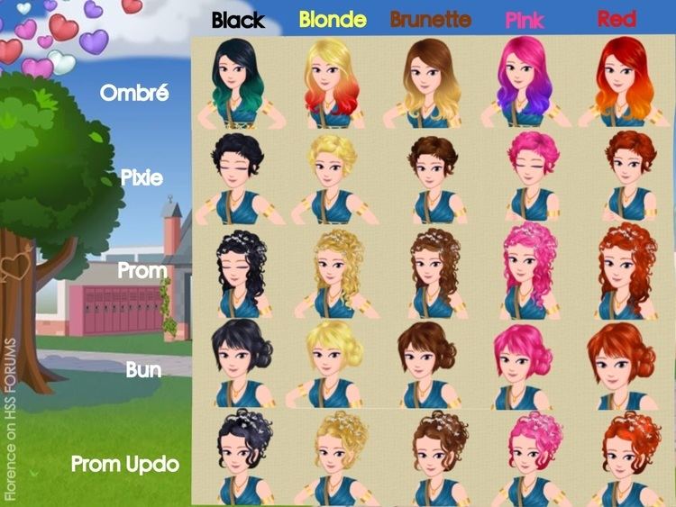 High School Story ALL Unlockable Hairstyles All Colours High School Story Forum
