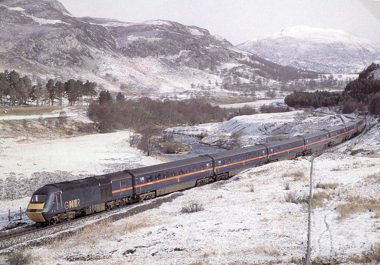 Highland Chieftain A High Speed Train pulling the 39Highland Chieftain39 past EN28593