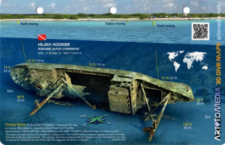 Hilma Hooker Hooker Bonaire 3D Dive Site Card