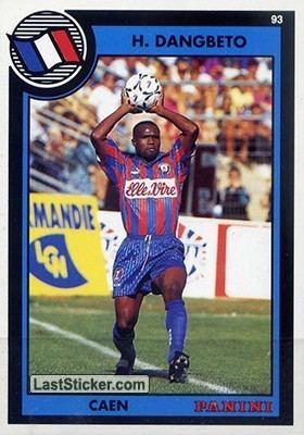 Hippolyte Dangbeto Card 76 Hippolyte Dangbeto Panini UNFP Football Cards 1992