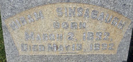 Hiram Sinsabaugh Hiram Sinsabaugh 1832 1892 Find A Grave Memorial