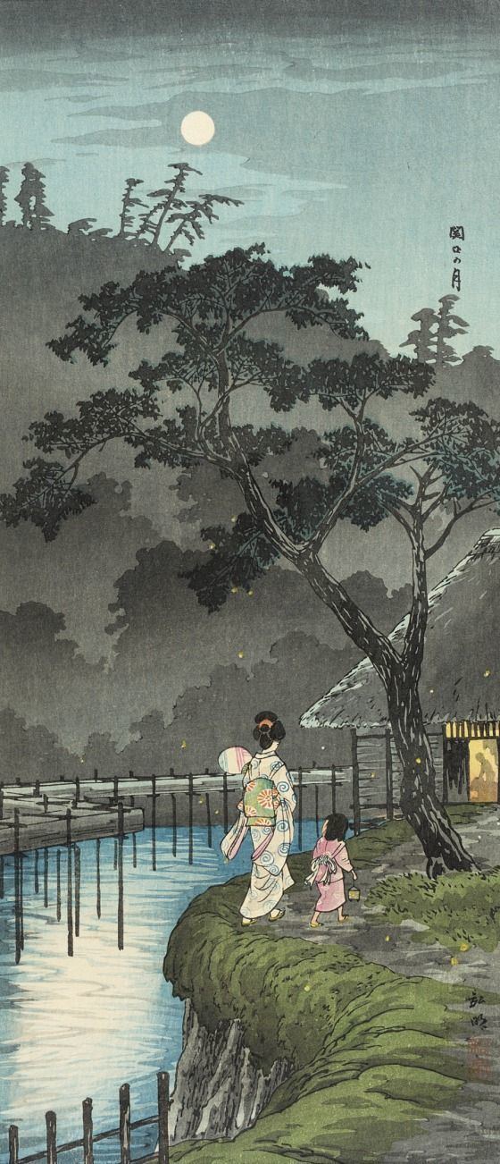 Takahashi Shōtei maihanami Sekiguchi in the Evening Takahashi Shtei WONDERFUL