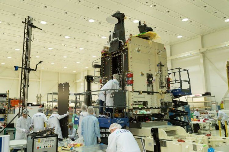 Hispasat AG1 OHB Finishes Integration of Hispasat AG1 Satellite Via Satellite