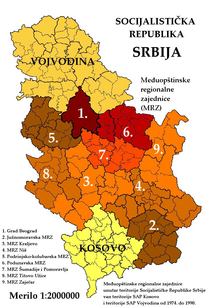 Historical administrative divisions of Serbia