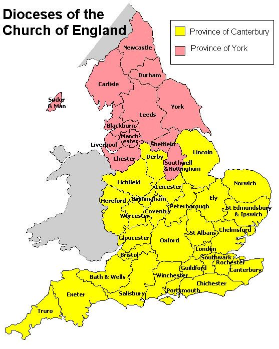Historical development of Church of England dioceses