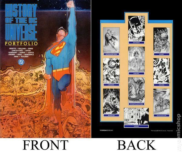 History of the DC Universe History of the DC Universe Portfolio 1986 comic books