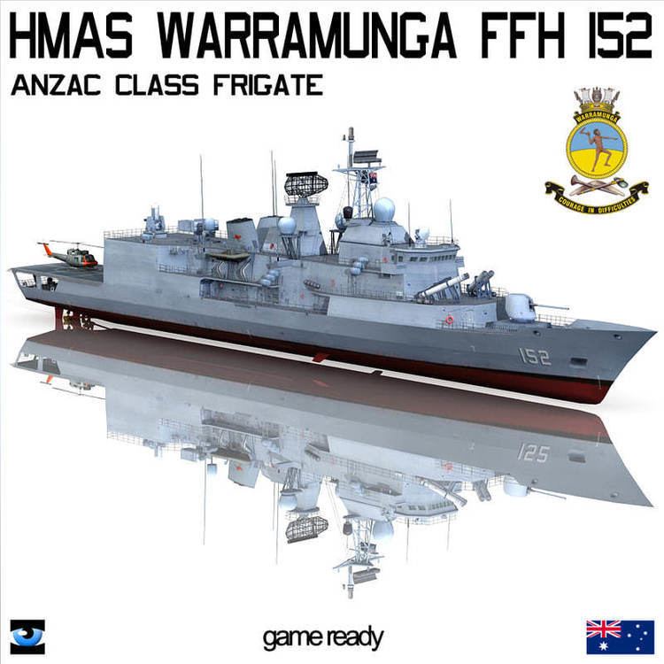HMAS Warramunga (FFH 152) 3d anzac class frigate hmas