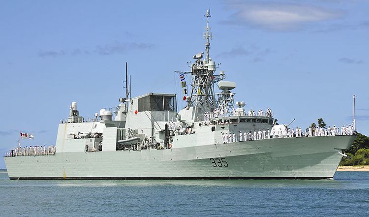 HMCS Calgary (FFH 335) FileThe Royal Canadian Navy frigate HMCS Calgary FFH 335 arrives