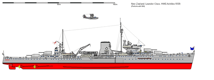 HMNZS Achilles (70) HMS ACHILLES RIVER PLATE 1939 Pinterest The battle Rivers and