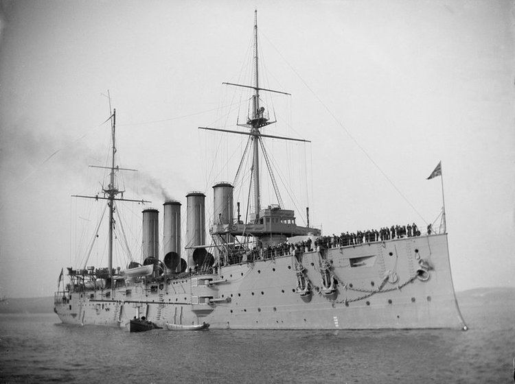 HMS Aboukir (1900) HMS 39Aboukir39 Br 1900 armoured cruiser at anchor flying paying