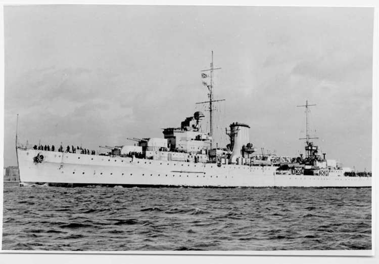 HMS Ajax (22) HMS Ajax British light cruiser WW2