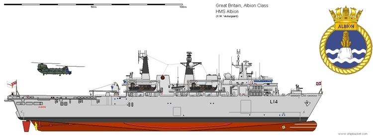 HMS Albion (L14) HMS Albion L 14 Landing Platform Dock LPD Royal Navy