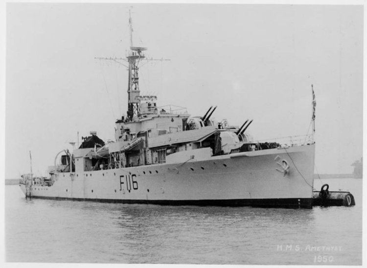 HMS Amethyst (F116) HMS Amethyst Submerged