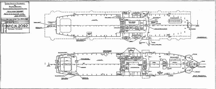 HMS Biter (D97) French Aircraft Carrier DIXMUDE as Build 1940 ex HMS Biter D97