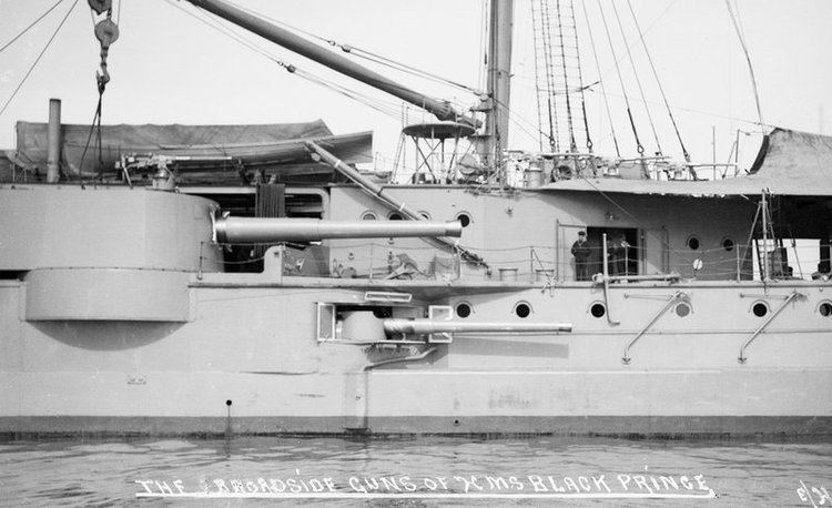 HMS Black Prince (1904) Broadside guns of armoured cruiser HMS 39Black Prince39 1904