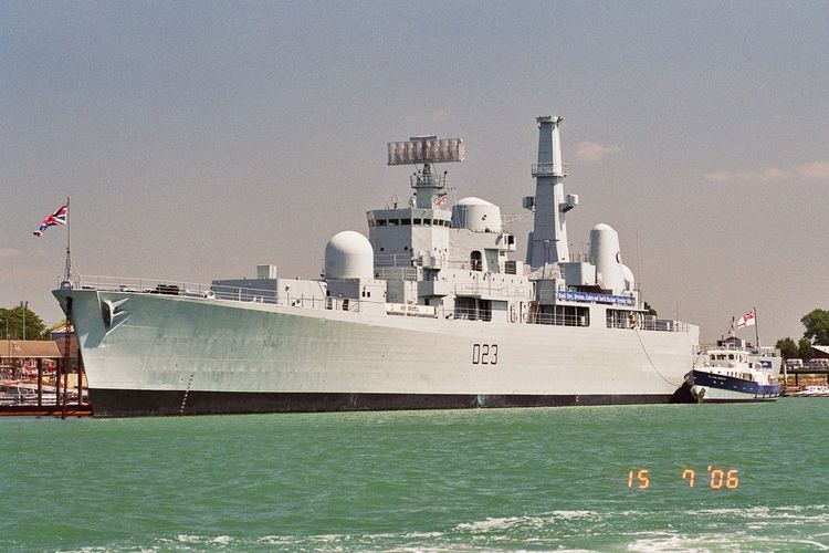 HMS Excellent (shore establishment) HMS Bristol at Whale Island HMS Excellent Portsmouth Flickr