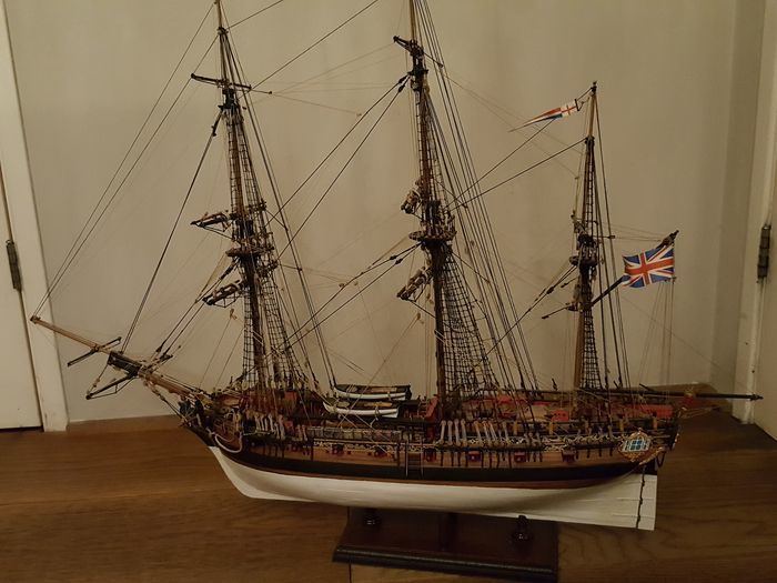 HMS Fly (1776) Well executed scale model of the sixth rate Swan class shipsloop