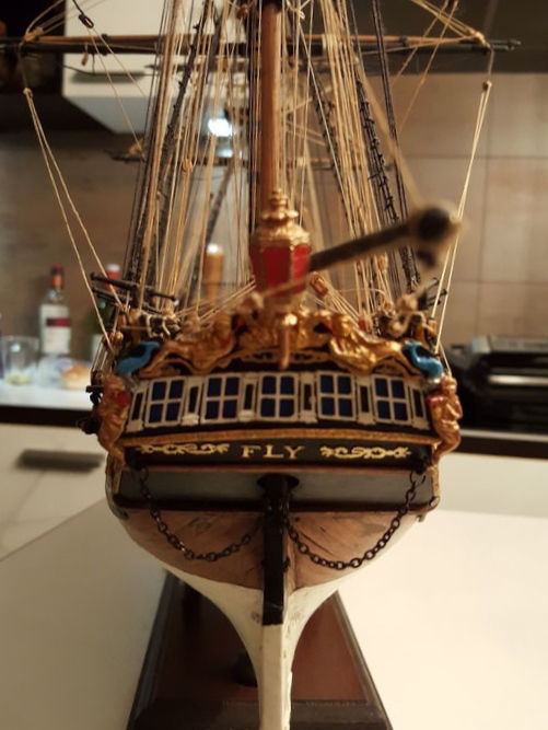 HMS Fly (1776) Well executed scale model of the sixth rate Swan class shipsloop