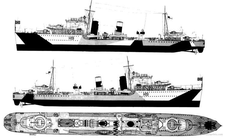 HMS Harvester (H19) TheBlueprintscom Blueprints gt Ships gt Ships UK gt HMS Harvester