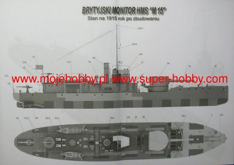 HMS M15 Brytyjski Monitor z 1915 r HMS M15 WAK 07082010