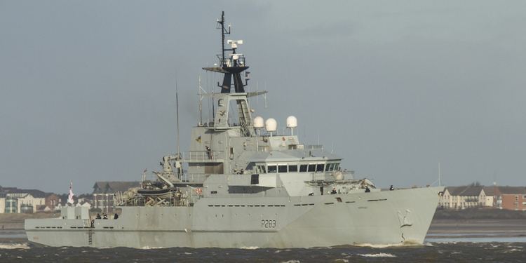 HMS Mersey (P283) HMS MERSEY P283 IMO 9261346 Callsign GBSY ShipSpottingcom