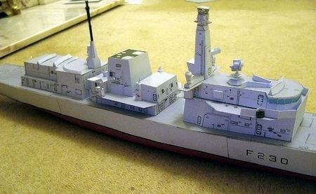 HMS Norfolk (F230) 1200 HMS Norfolk Royal NavyType 23 Frigate Paper Model