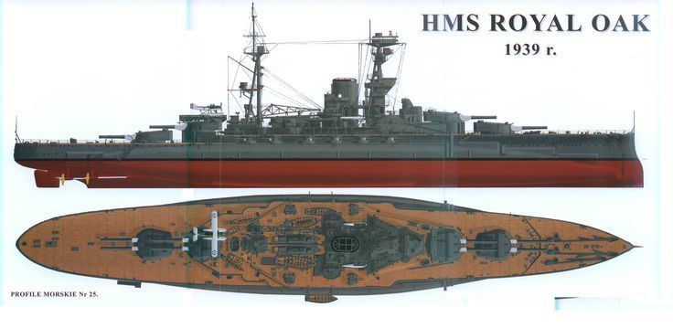 HMS Royal Oak (08) HMS Royal Oakquot 1939 Okrty Pinterest