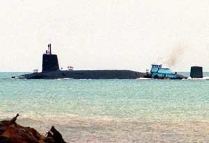 HMS Vanguard (S28) Image of the HMS Vanguard S28 Ballistic Missile Submarine